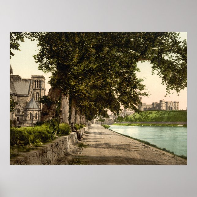 Cathedral and Castle, Inverness, Scotland Poster (Front)