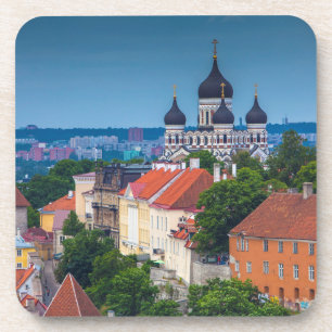Cathedral and Cityscape Estonia Coaster