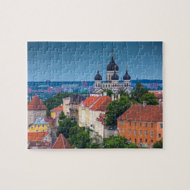 Cathedral and Cityscape | Estonia Jigsaw Puzzle (Horizontal)