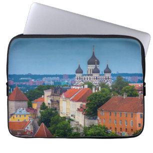 Cathedral and Cityscape   Estonia Laptop Sleeve