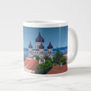 Cathedral and Cityscape   Estonia Large Coffee Mug