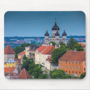 Cathedral and Cityscape Estonia Mouse Pad