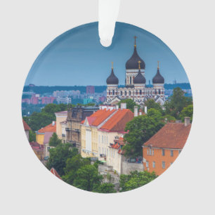 Cathedral and Cityscape   Estonia Ornament