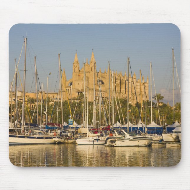 Cathedral and marina, Palma, Mallorca, Spain 2 Mouse Pad (Front)