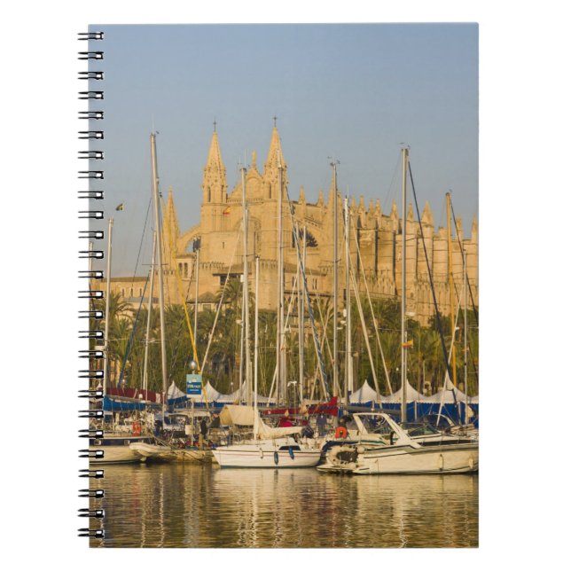 Cathedral and marina, Palma, Mallorca, Spain 2 Notebook (Front)