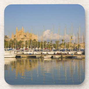 Cathedral and marina, Palma, Mallorca, Spain Coaster