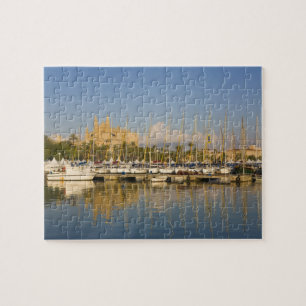 Cathedral and marina, Palma, Mallorca, Spain Jigsaw Puzzle