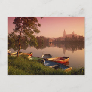 Cathedral and River Tormes, Salamanca, Castile Postcard