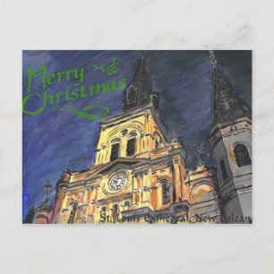 Cathedral Christmas Holiday Postcard