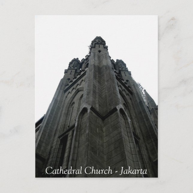 Cathedral Church  Jakarta Postcard (Front)
