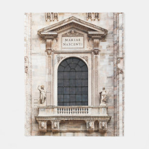 Cathedral church of Milan. Beautiful Italian templ Fleece Blanket