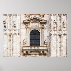 Cathedral church of Milan. Beautiful Italian templ Poster