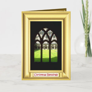 Cathedral cloister, England Holiday Card