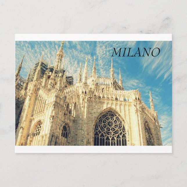 Cathedral Duomo  in Milano, Italy Postcard (Front)