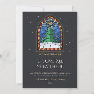 Cathedral Glasswork Family Christmas Card