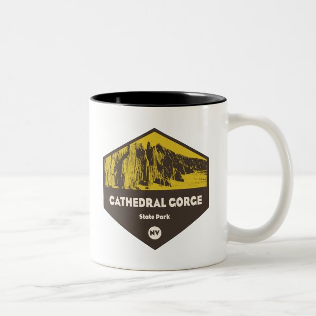 Cathedral Gorge State Park Two-Tone Coffee Mug (Right)
