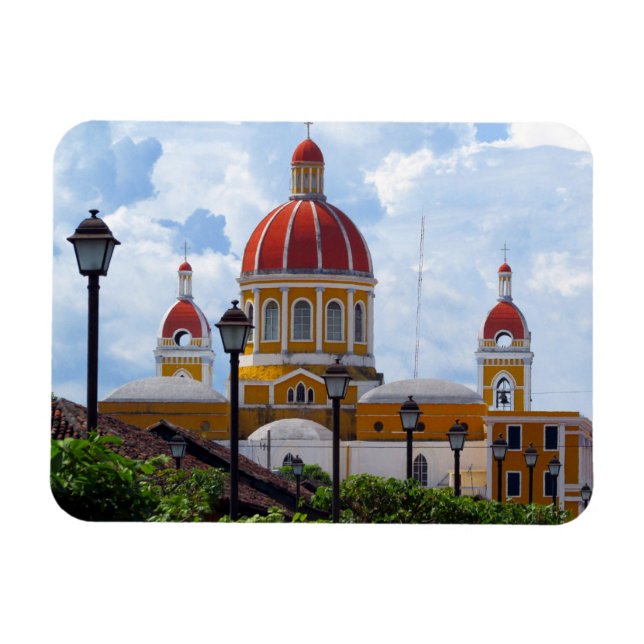 cathedral granada nicaragua magnet (Horizontal)
