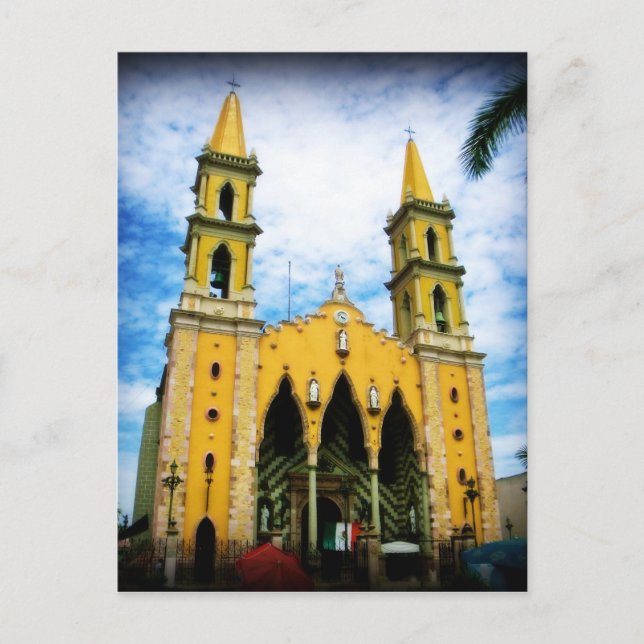 Cathedral In Mazatlan Mexico Church Postcard (Front)