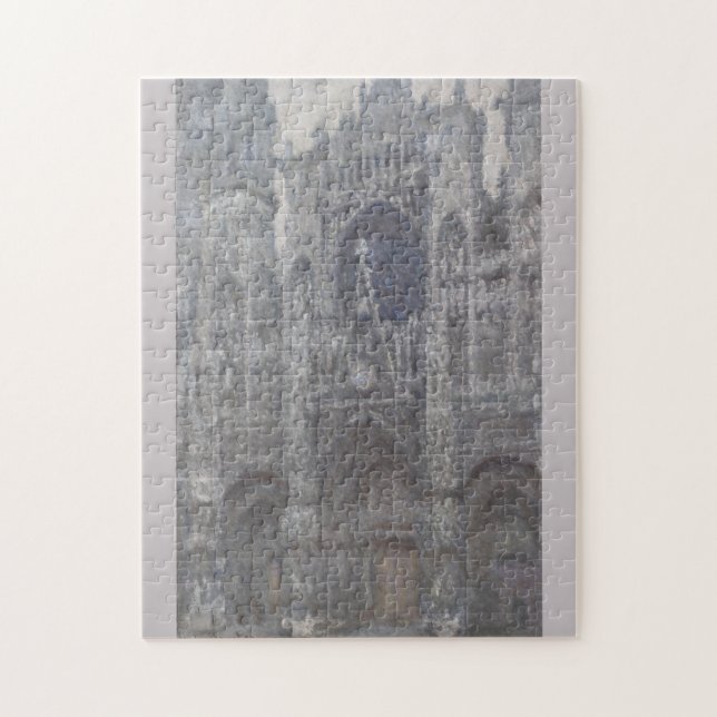 Cathedral in Rouen Portal Grey Weather by Monet Jigsaw Puzzle (Vertical)