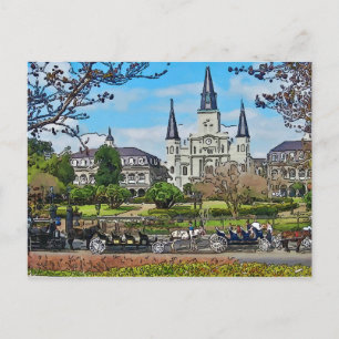 Cathedral, Jackson Square, , New Orleans Poster Postcard