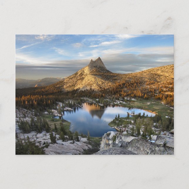 Cathedral Lake and Peak - Yosemite John Muir Trail Postcard (Front)