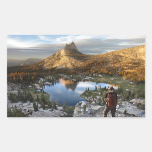 Cathedral Lake / Peak - Yosemite - John Muir Trail Rectangular Sticker