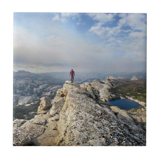 Cathedral Lakes Panorama - Yosemite Ceramic Tile (Front)