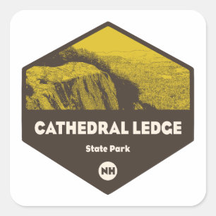 Cathedral Ledge State Park New Hampshire Square Sticker