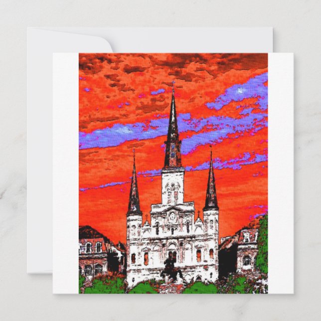 Cathedral, New Orleans, Fauvist Colours (Front)