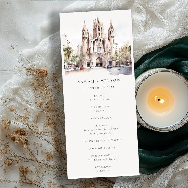 Cathedral of Barcelona Spain Wedding Program (Creator Uploaded)