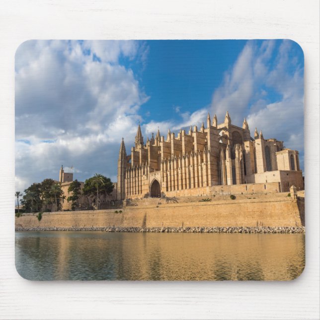 Cathedral of Palma de Mallorca at Golden hour Mouse Pad (Front)