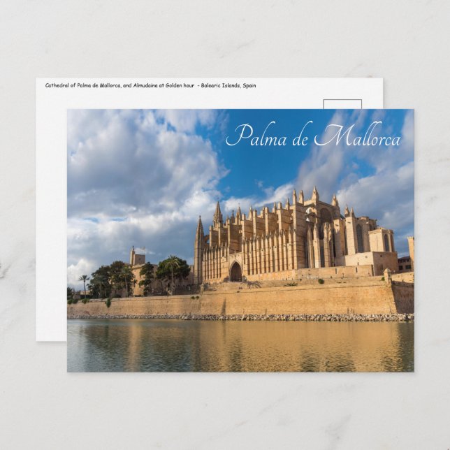 Cathedral of Palma de Mallorca at Golden hour Postcard (Front/Back)