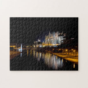 Cathedral of Palma de Mallorca at night - Spain Jigsaw Puzzle