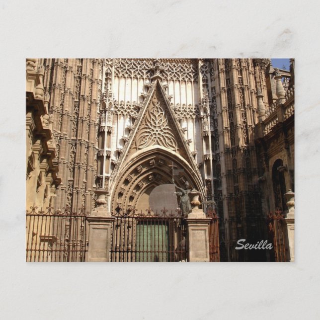 Cathedral of Seville facede Postcard (Front)