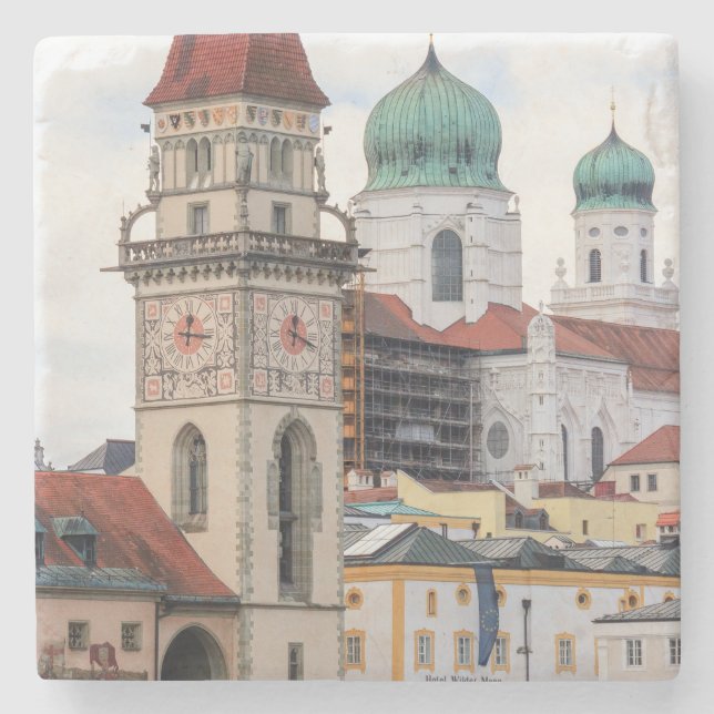 Cathedral of St. Stephan Stone Coaster (Front)