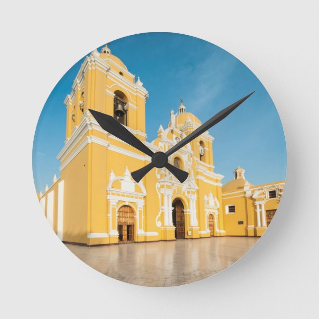 Cathedral Of Trujillo, Trujillo, Peru Round Clock (Front)