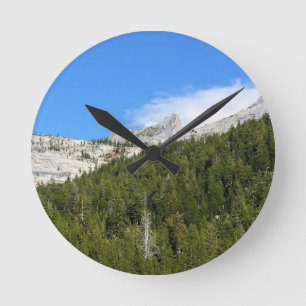 Cathedral Peak at Tenaya Lake, Yosemite, CA Round Clock