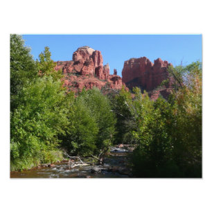 Cathedral Rock and Stream in Sedona Arizona Photo Print