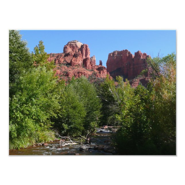 Cathedral Rock and Stream in Sedona Arizona Photo Print (Front)