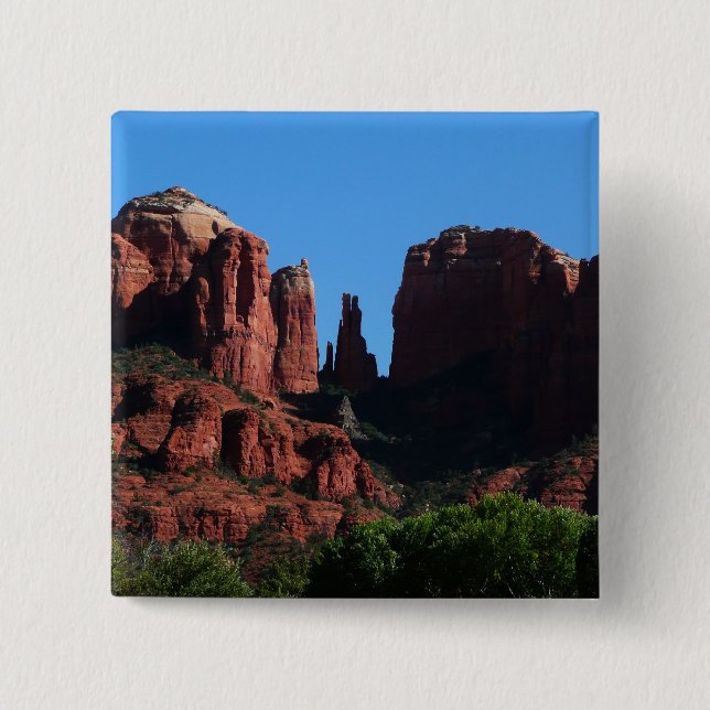 Cathedral Rock in Sedona Arizona Monument 15 Cm Square Badge (Front)