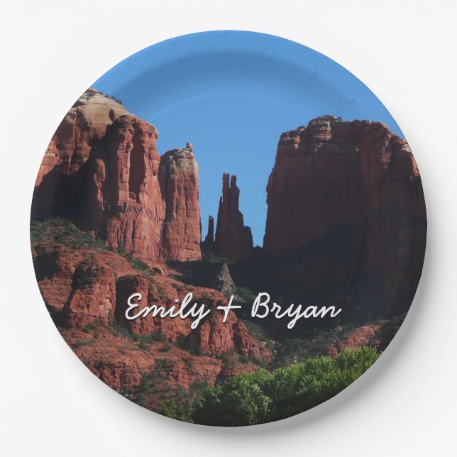 Cathedral Rock in Sedona Arizona Monument Paper Plate (Front)