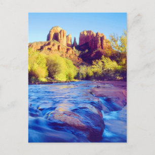 Cathedral Rock reflecting in Oak Creek, Arizona Postcard