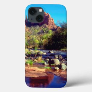 Cathedral Rock reflecting in Oak Creek iPhone 13 Case