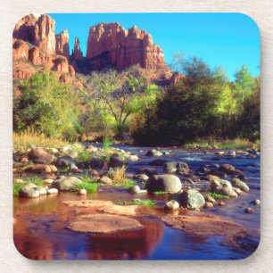 Cathedral Rock reflecting in Oak Creek Coaster