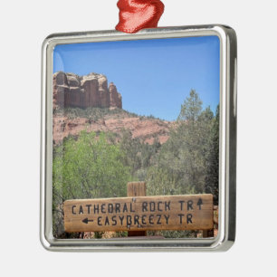 Cathedral Rock Sedona Arizona Sign Metal Ornament
