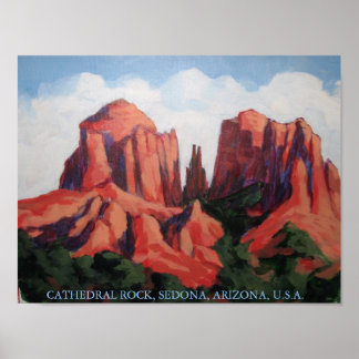 CATHEDRAL, ROCK, SEDONA, ARIZONA, U.S.A. POSTER