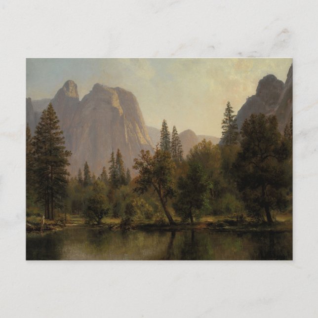 Cathedral Rocks, Yosemite Valley by Bierstadt      Postcard (Front)