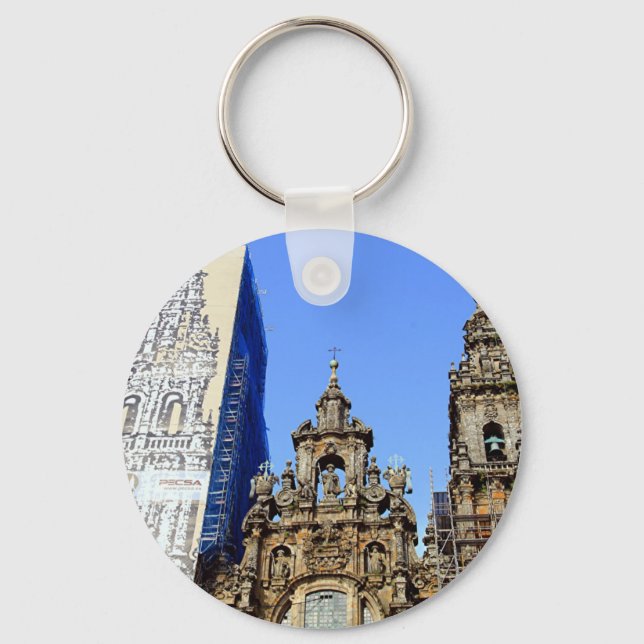 Cathedral, Santiago de Compostela, Spain Key Ring (Front)