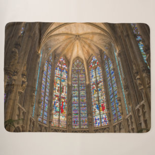 CATHEDRAL STAINED GLASS SHERPA BLANKET