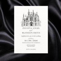 Cathedral wedding Invitation